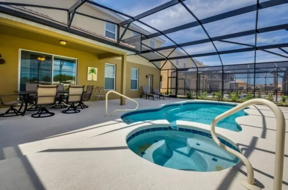 H5298beautiful 5b4b Resort Minutes To Disney 5 Bedroom Villa