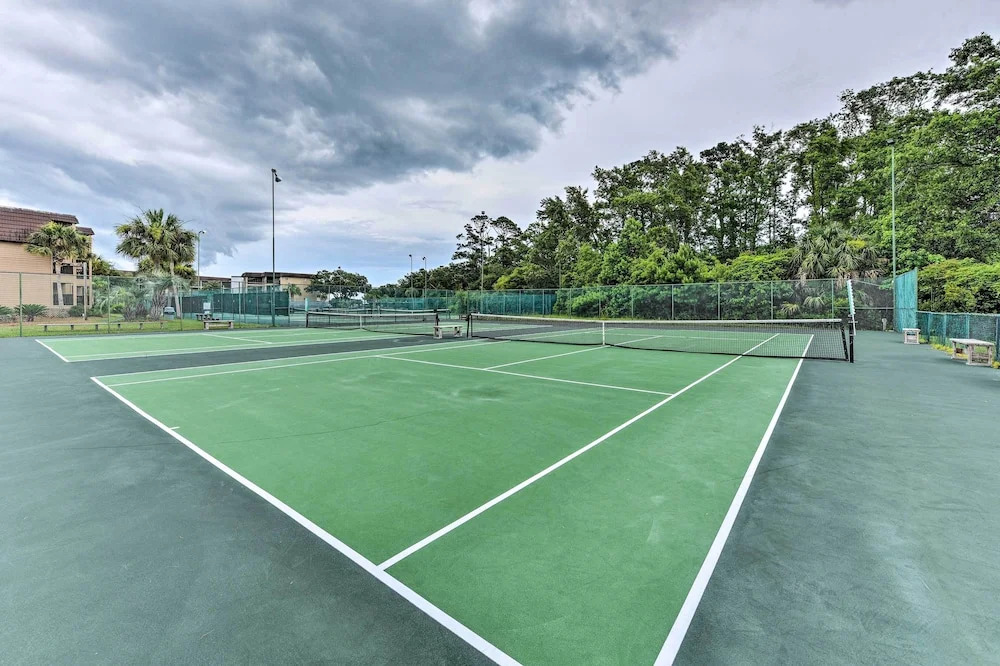 Balcony w/ Tennis Court View: Hilton Head Condo