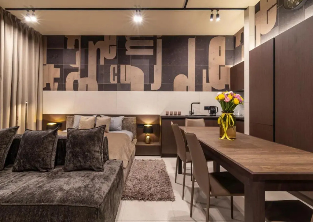 Twin studio apartments in the center near Most City