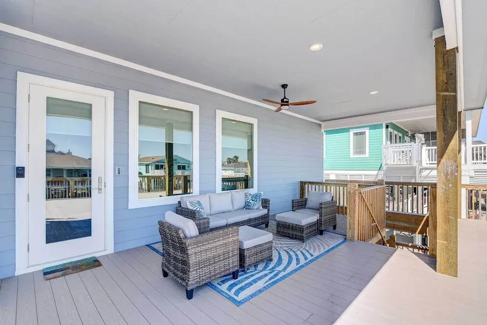 Private Dock and Patio Waterfront Galveston Retreat