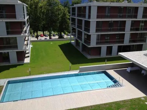 Apartment pool and lake