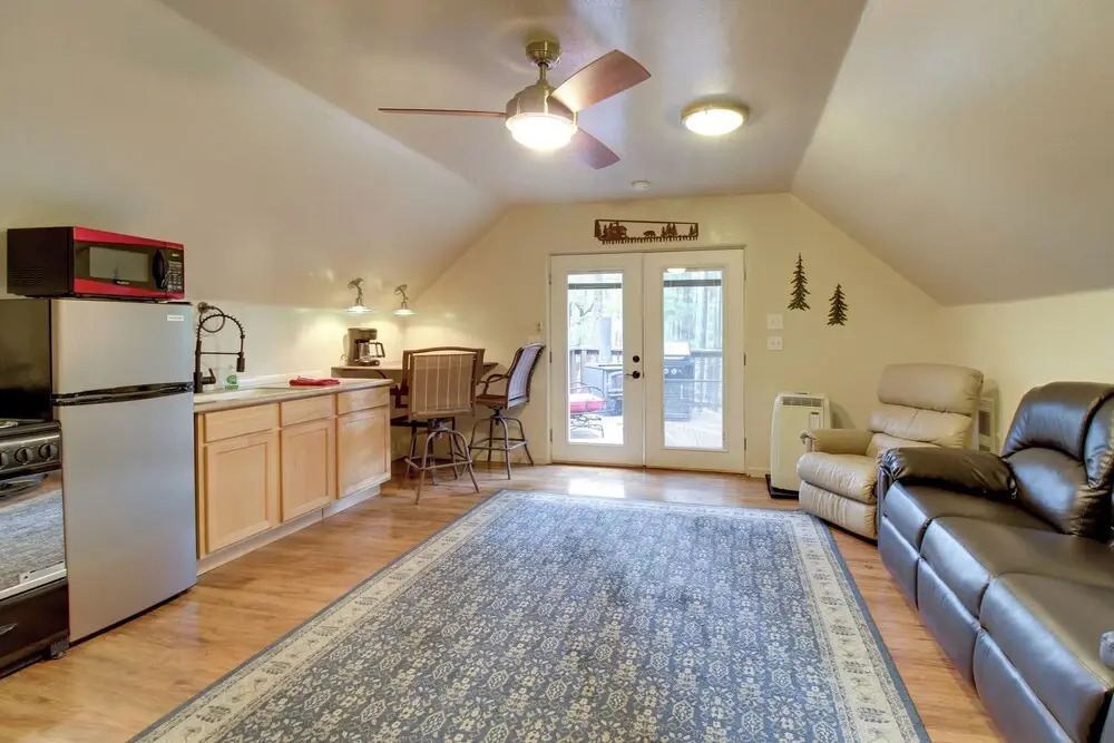 1 Mi to Rainbow Lake: Wooded Retreat w/ Deck!