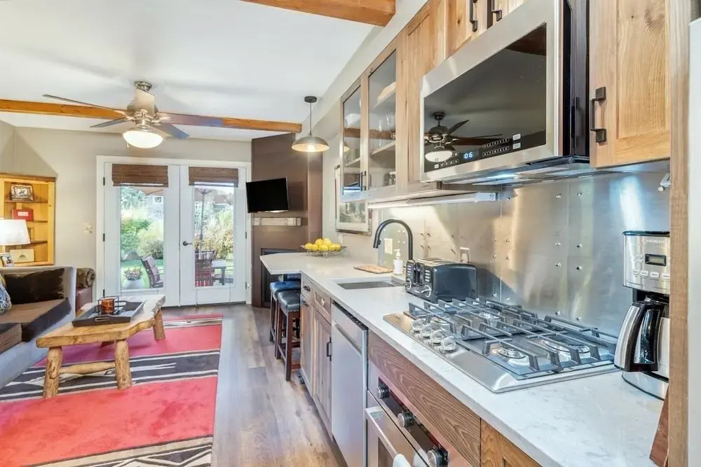 Ground Floor W/ River Trail Patio + Walk To Chair 7! Viking Lodge 116 1 Bedroom Condo by RedAwning