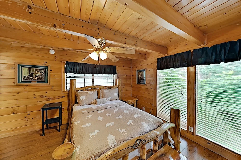 View W/ Hot Tub, Sauna, Theater & Pool! 2 Bedroom Cabin