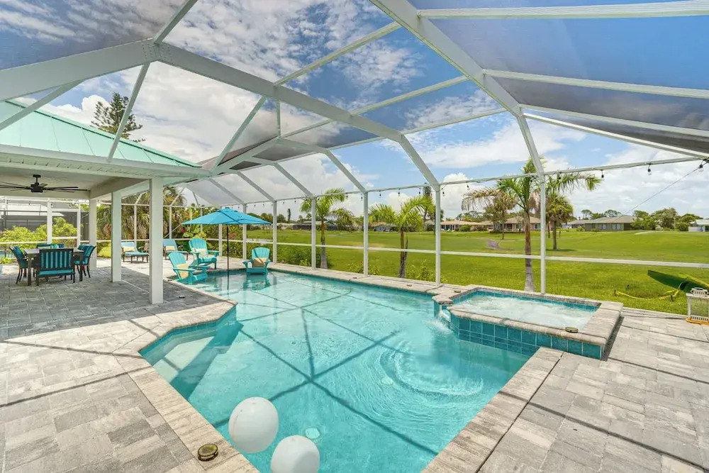 Golf Course-facing Poolside Oasis in Rotonda West!