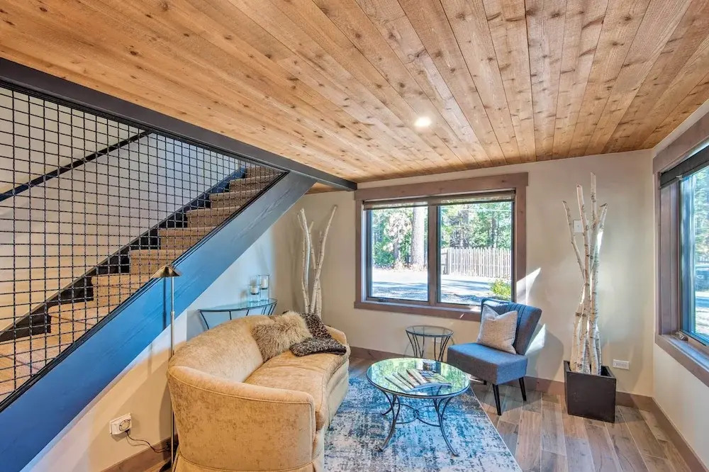 Walk to Dock & Tahoe City: Modern Lakeside Cabin