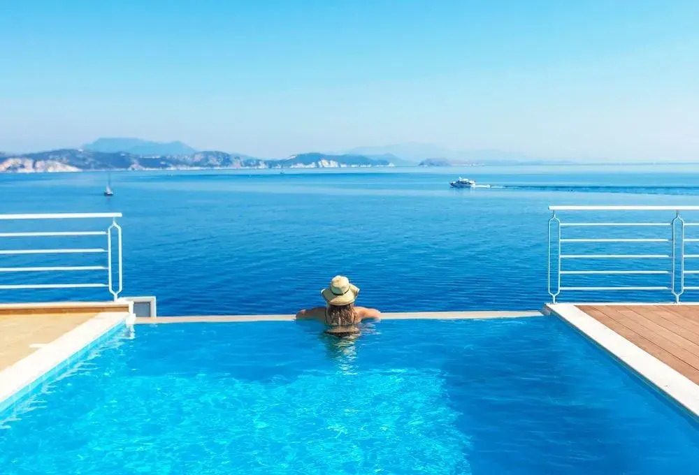 Seafront Karavi Villa with private sea access - Iris Villas Lefkada