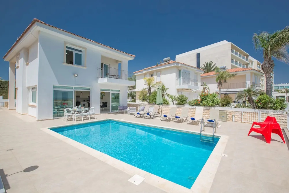 Protaras Mesogeios Villa Me16 Beachfront Villa in Protaras Center