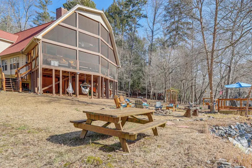 Riverfront, Hot Tub! Coosawattee River Resort Home