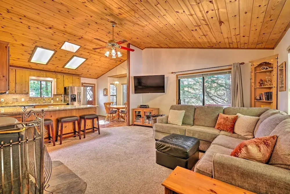 Deck w/ Forest Views: Quiet Twain Harte Cabin