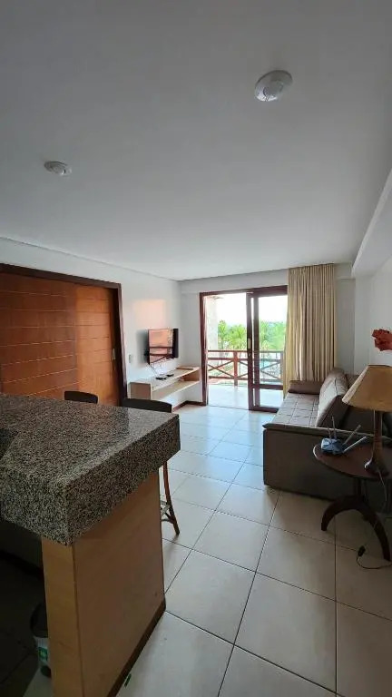 Flat de 1 quarto com linda vista-mar Pé-na-areia!