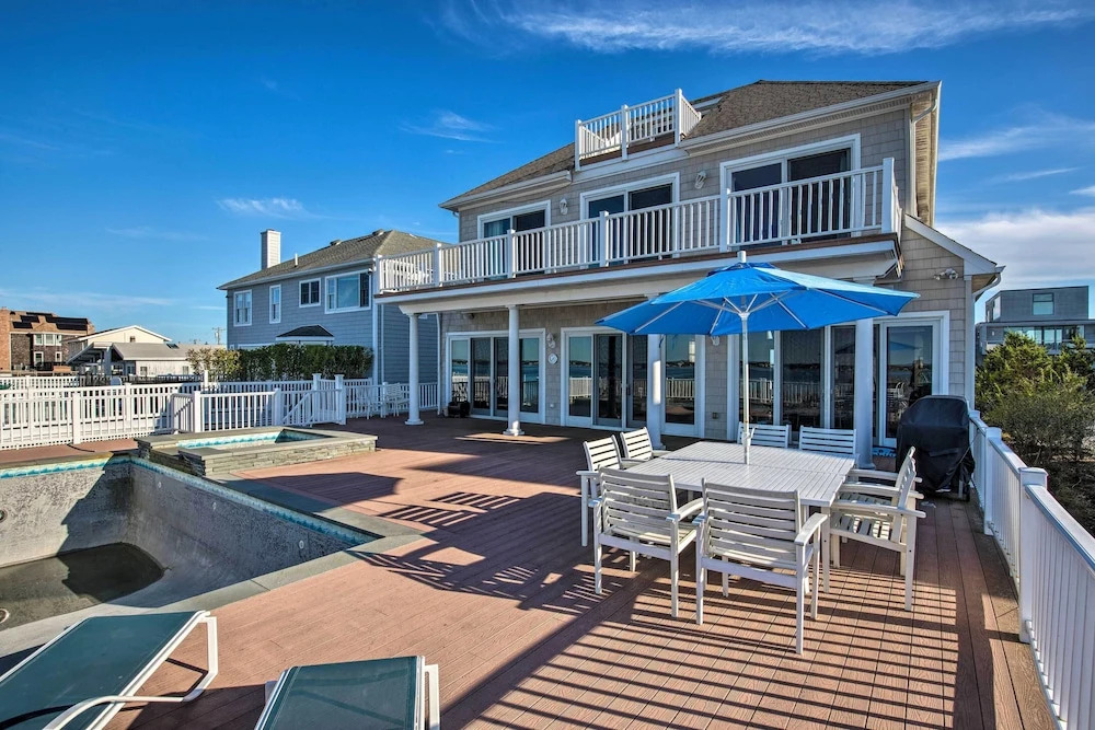 Waterfront Home w/ Large Deck + Private Pool!