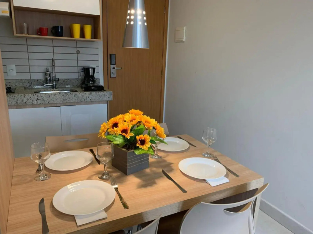 Apartamento tipo Flat para temporada em Caldas Novas com cozinha completa