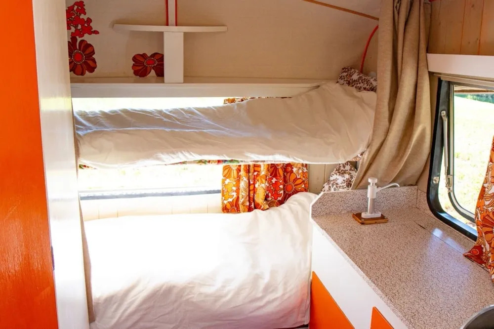 Retro 1960's Caravan With Mountain Views
