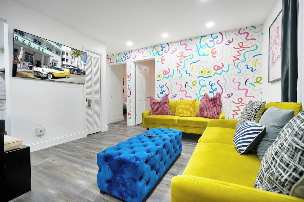Good Vibes Retreat Decor BBQ Patio heart Wynwood