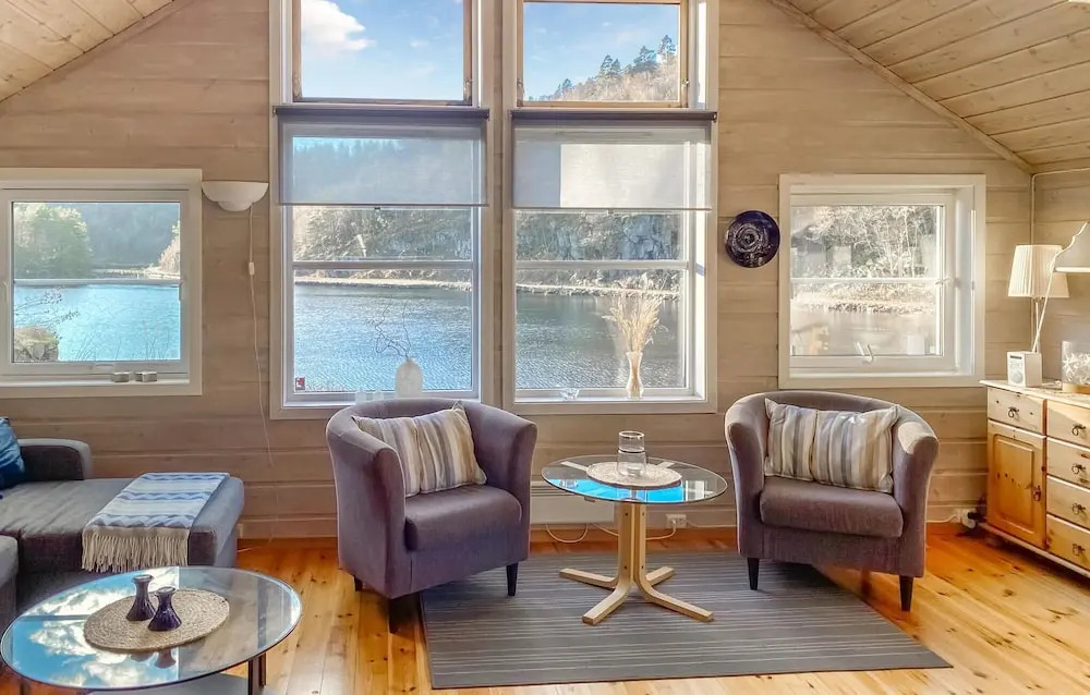 Beach Front Home In Lyngdal With House Sea View