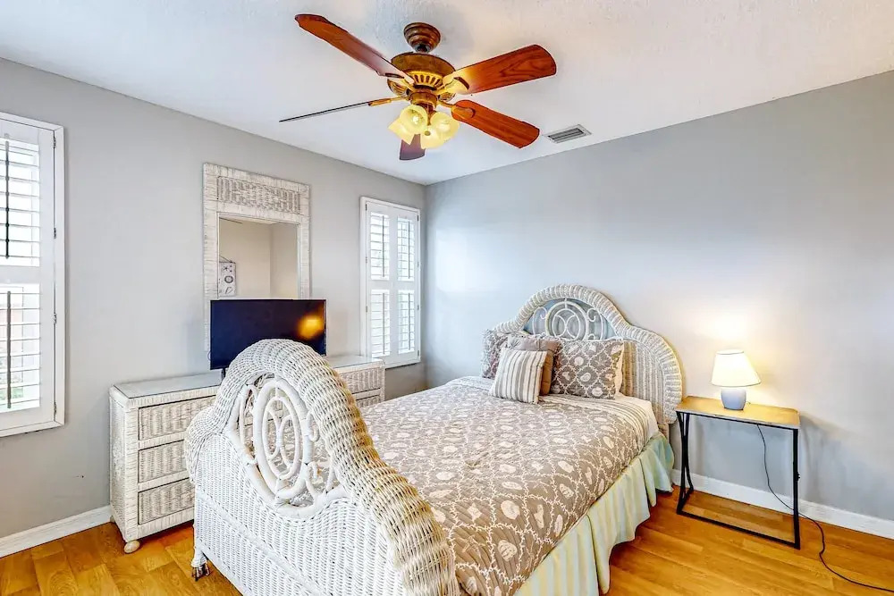 Tropical Gem w/ Courtyard & Large Deck Stroll 1 Block to Beach Boardwalk
