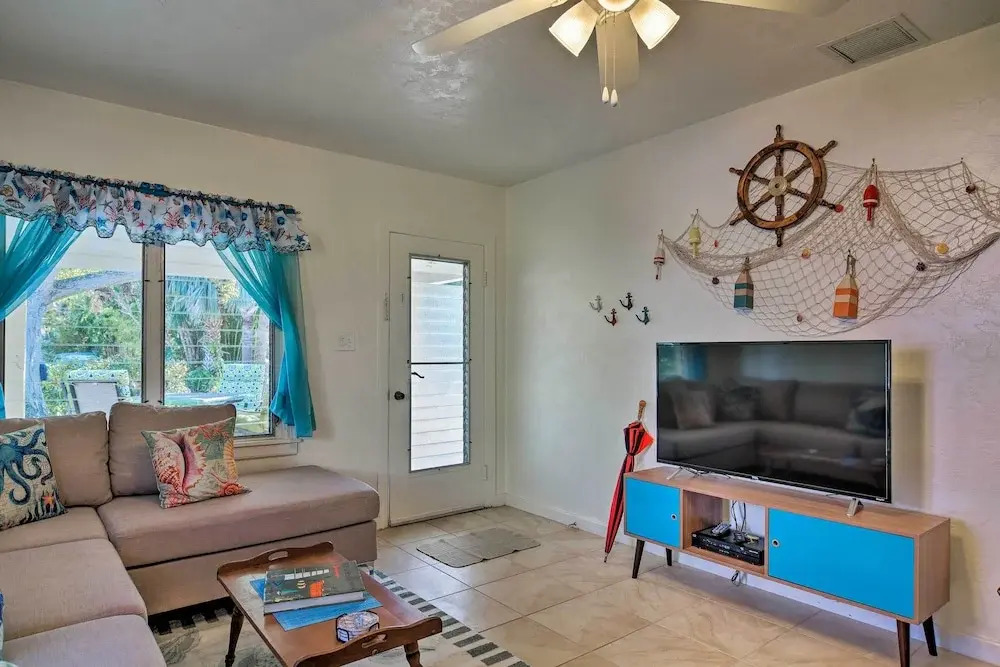 Walk to Beach: Pet-friendly Treasure Island Home