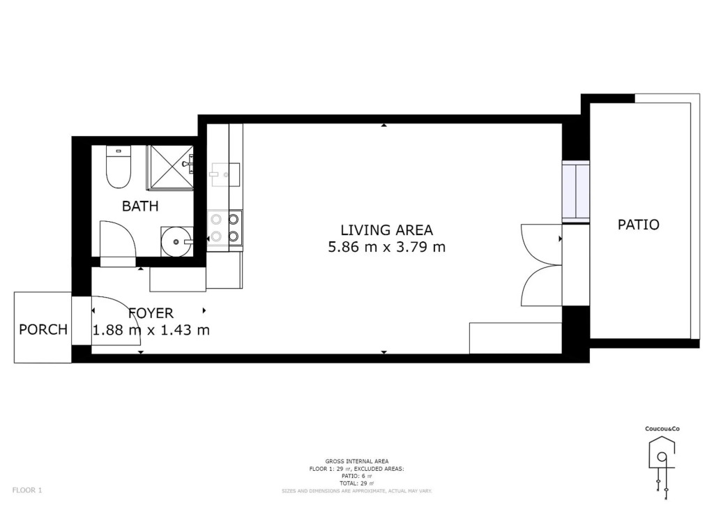 Bright studio with balcony & view to the Matterhorn