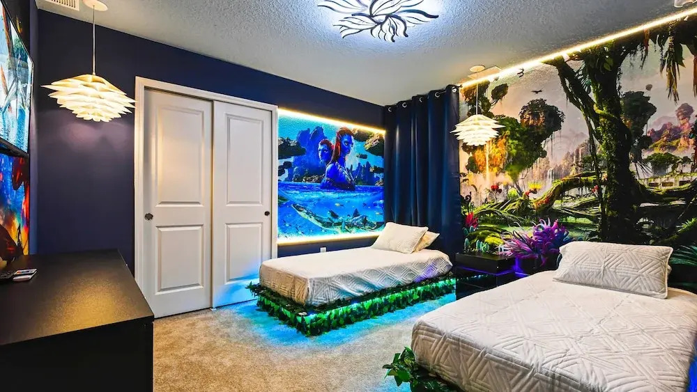 Mario Game Room Theater Loft w/ Pool Spa Disney