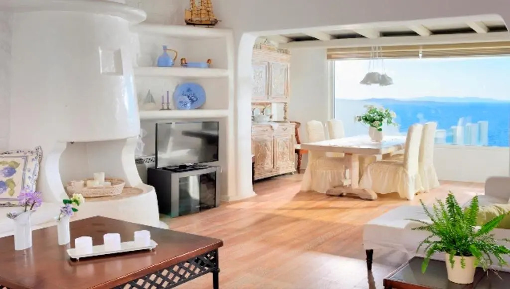 5 bedrooms villa with sea view private pool and enclosed garden at Mykonos