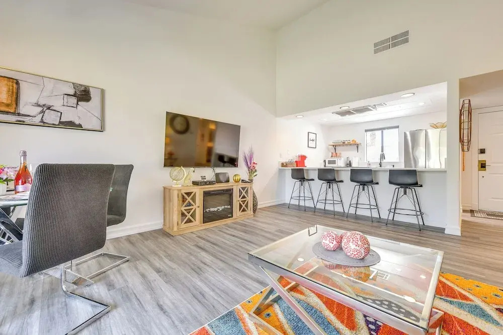 Furnished Patio + Resort Pools: Palm Desert Condo