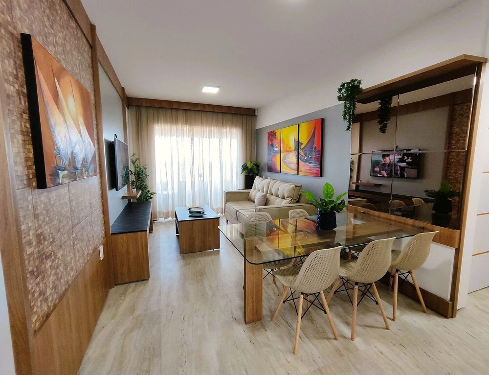 Apartamento 2 suítes lindo e vista mar