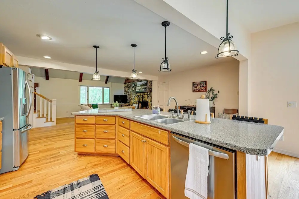Porch, Yard & Creek Access: Spacious Sylva Home!