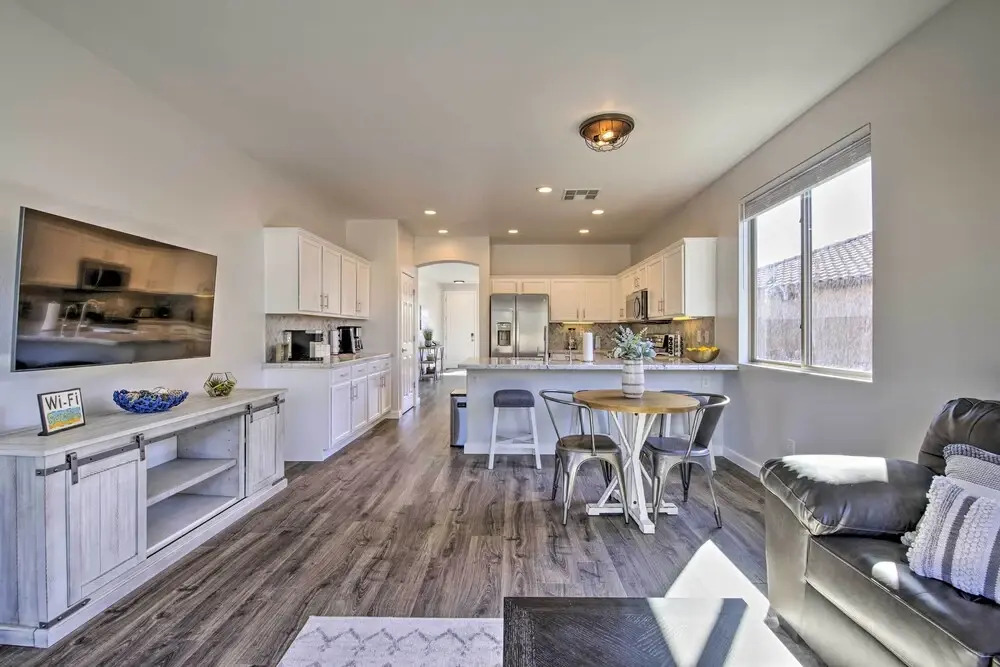 Fire Pit, Covered Patio: Stylish Goodyear Refuge