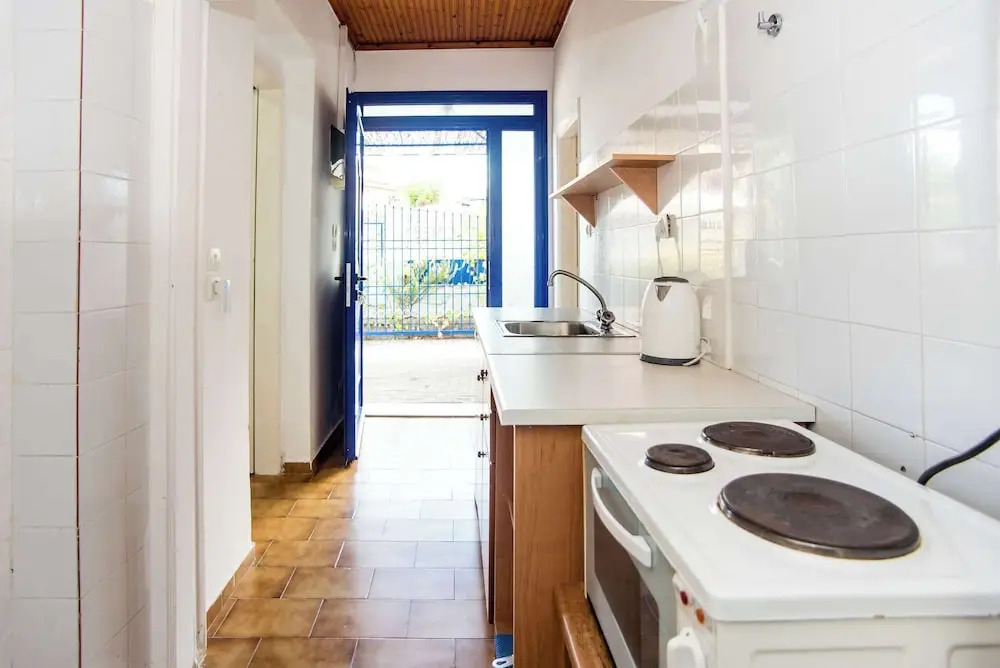 Blue White Apartments - Traditional Village House