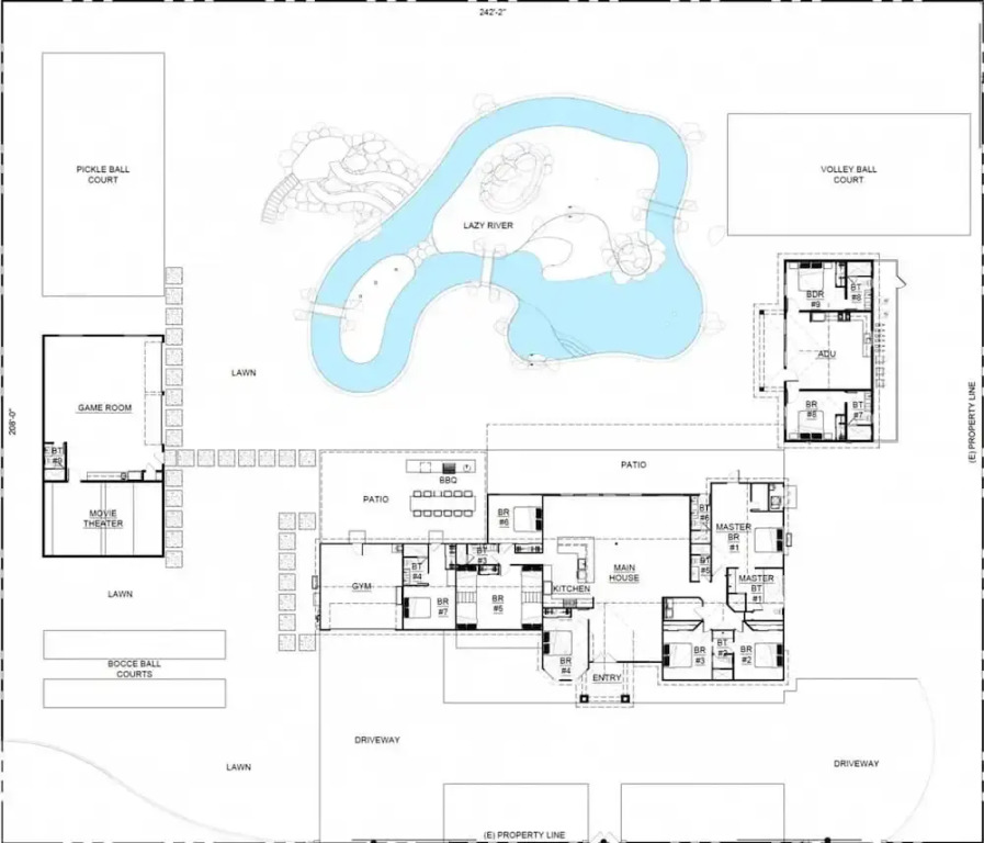 Lazy River Resort Theater Pickleball Game RM