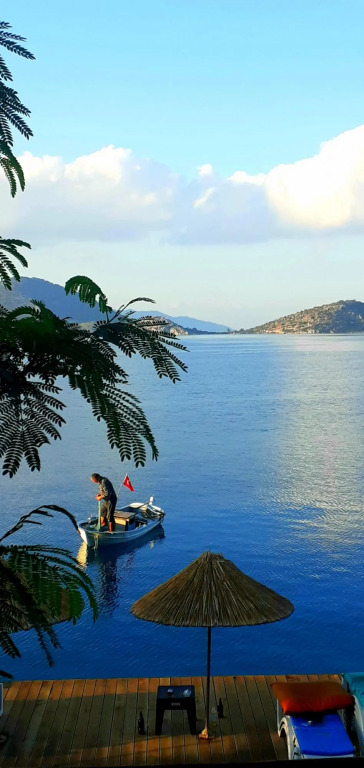 Bungalow with Pier, Terrace, View in Bozburun