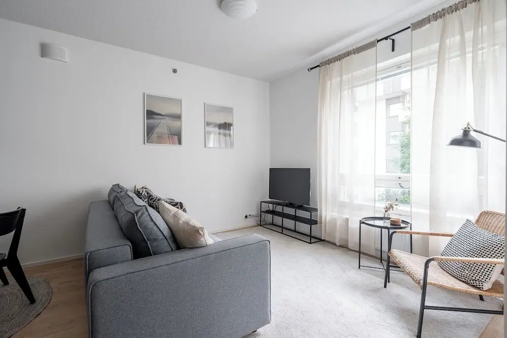 Homelike 1BR Apt with Sauna & Balcony at Pyynikki