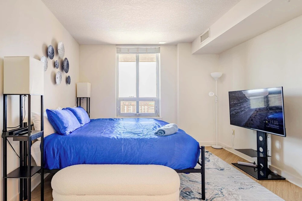 Downtown Silver Spring 2BR Skyline Balcony Suite Walkable to DC Metro Luxepad