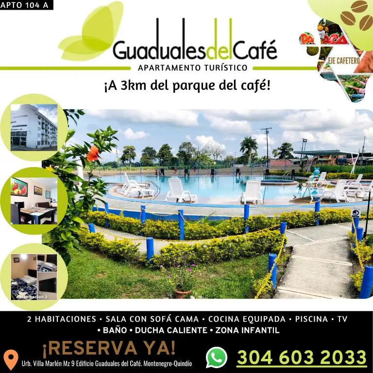 Apartahotel a 2 km del Parque del Café, 104A
