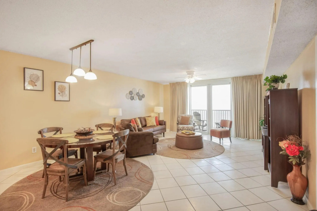 Beach Condo Destination in Orange Beach With Pool Gazebo and White Sands