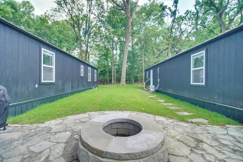 Walk to Lake: Cozy Grove Cabin w/ Fire Pit