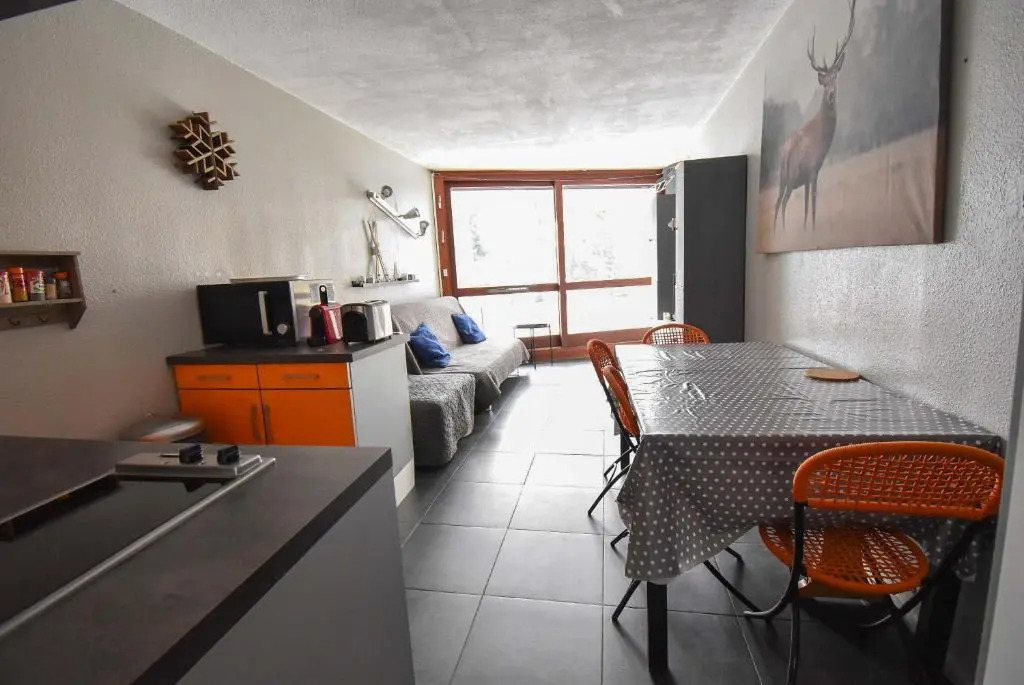 Les Balcons de Villard, Studio Chaleureux 4-6 PERS 50m des pistes, Balcon exposé Sud, DRAPS NON COMPRIS