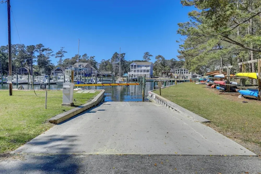 Waterfront Pine Knoll Shores Gem w/ Boat Dock