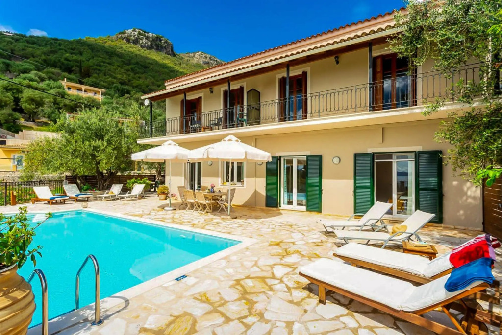 Villa Katerina Large Private Pool Walk to Beach Sea Views A C Wifi Car Not Required - 2359