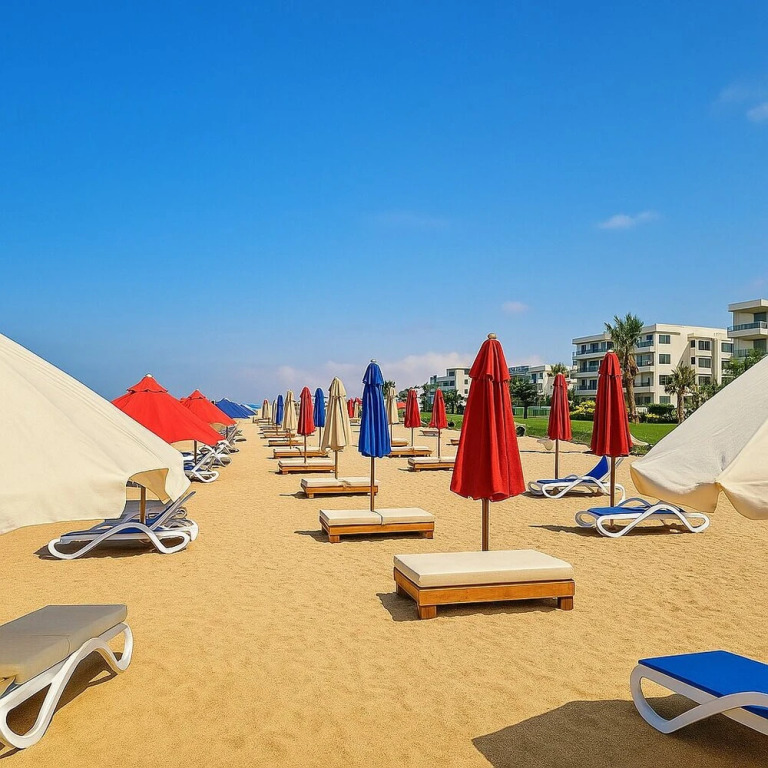 "elegant Beachfront Chalets at Porto Said Resort Your Perfect Escape"