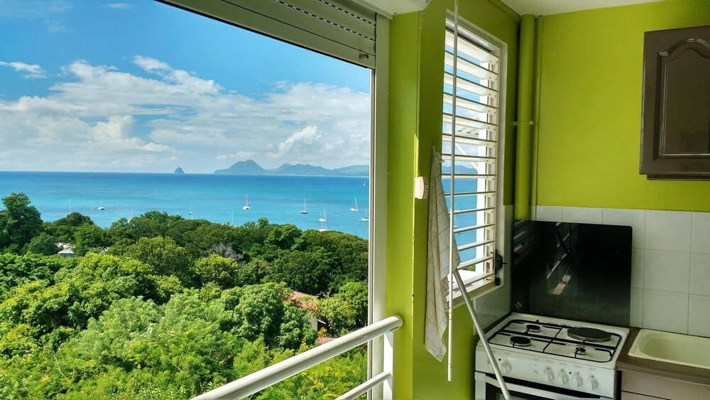 Apartment With one Bedroom in Sainte-anne, With Wonderful sea View, Po