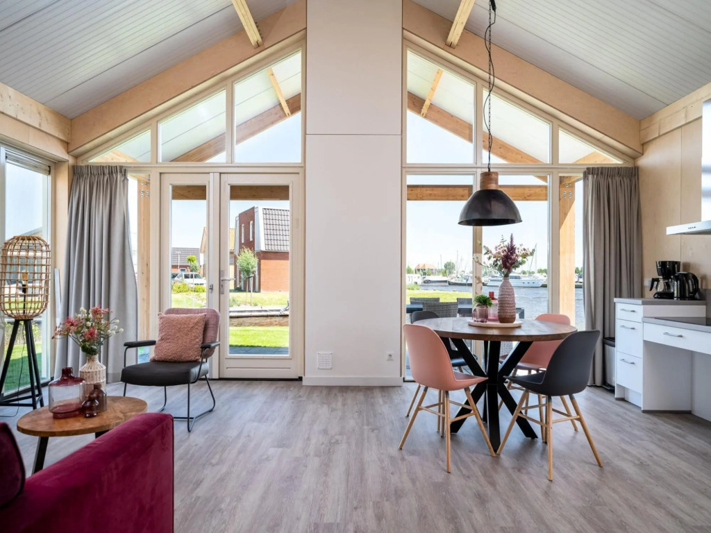 Disabled house on the water, on a holiday park in Friesland