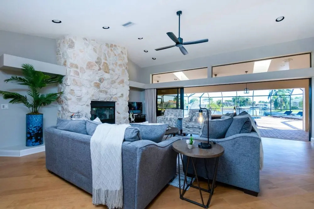 Waterfront Villa with Heated Pool & Spa