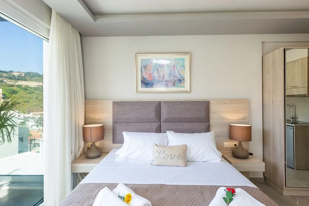 Double Studio with Sea and Mountain View in Akrogiali Luxury Aparthotel
