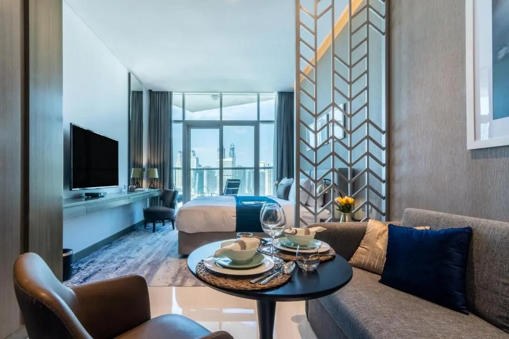 White Sage - Designer Studio with Canal View & Largest Balcony