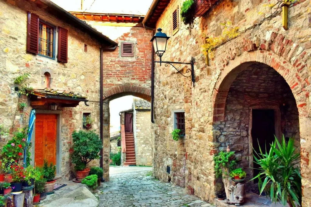 Home Elena private garden Chianti view