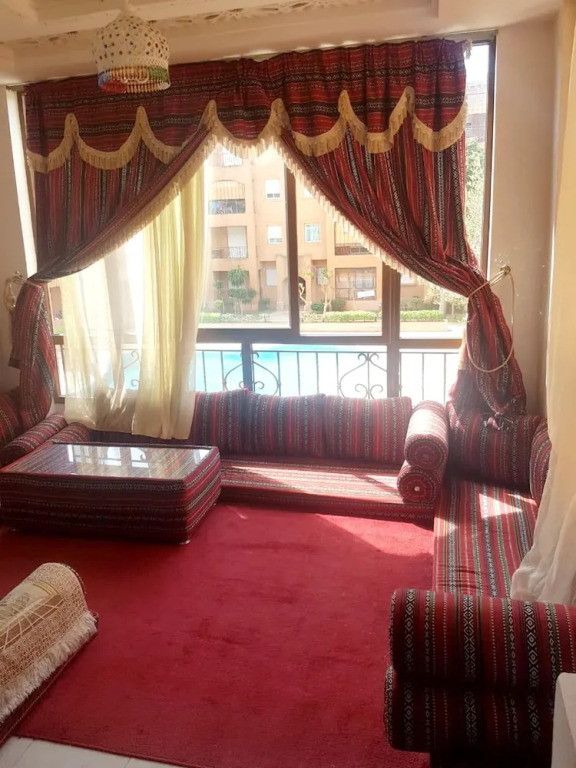 Apartment with 2 Bedrooms in Mohammédia, with Wonderful Sea View, Pool Access, Furnished Garden - 200 M From the Beach