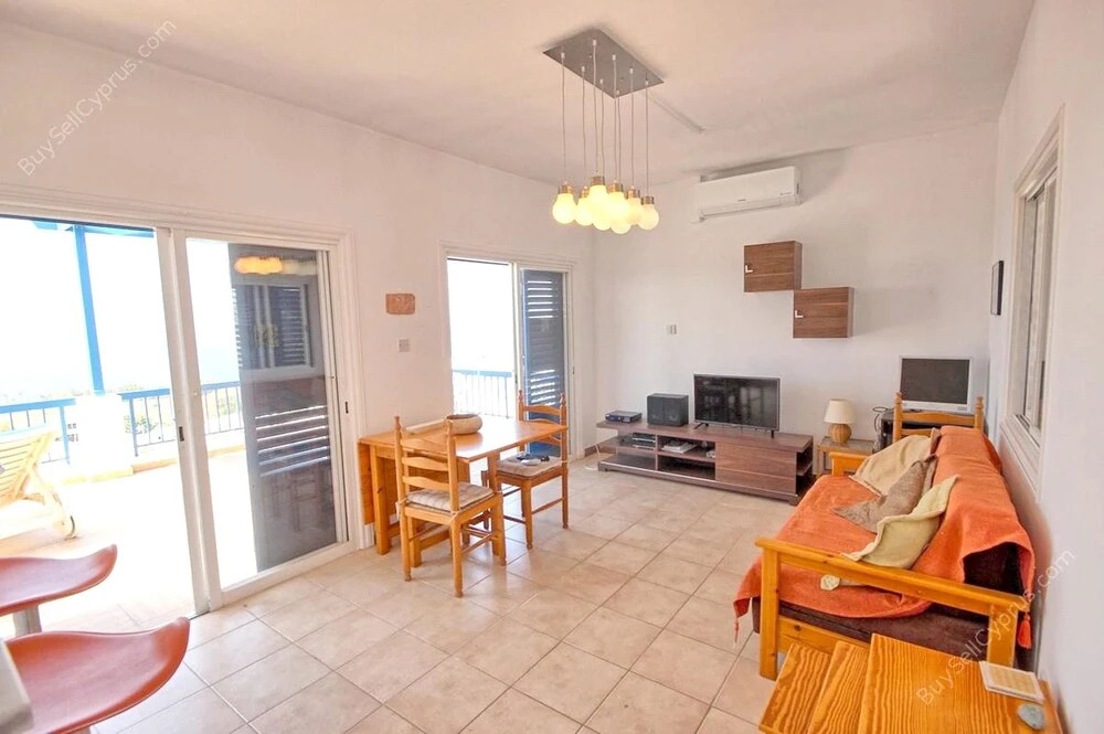 Apartment With one Bedroom in Paphos, With Wonderful sea View, Pool Ac