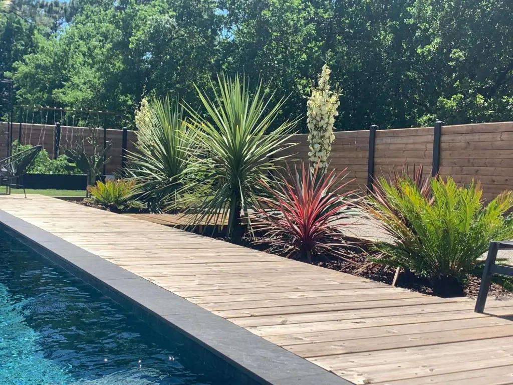 Villa aux Palmiers,Piscine 28°,Pétanque,Coeur Bassin